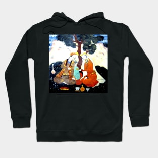 Picnic in the Garden Persian Painting Hoodie